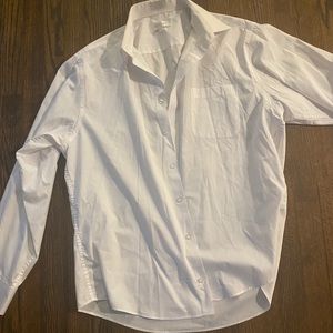 White button down mens dress shirt just drycleaned